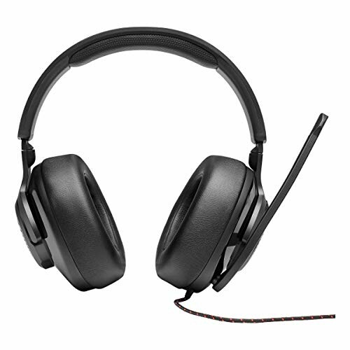 Black over-ear gaming headset with microphone