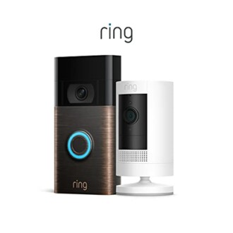 Ring video doorbell and security camera.
