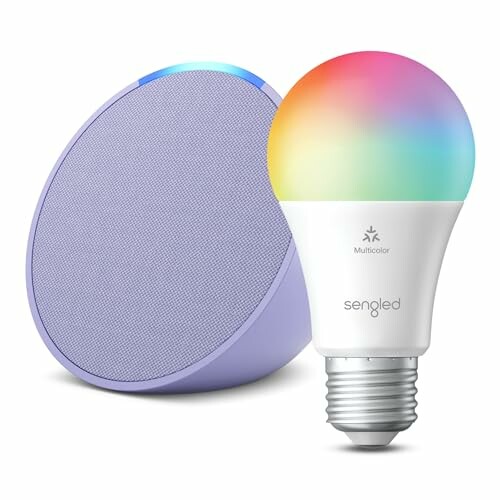 Smart light bulb and speaker with multicolor feature.